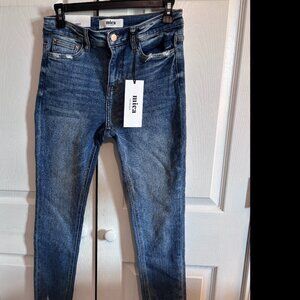 NWT Mica Los Angeles Womens Jeans High Rise Ankle Skinny Sz 26 Denim Blue